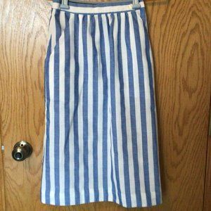 JSJ - Blue And White Vertical Striped Skirt